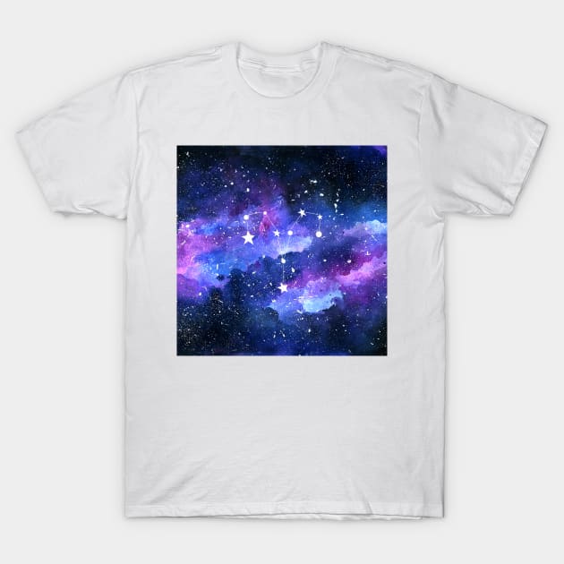 Galaxy Aries Star Sign T-Shirt by KathrinLegg